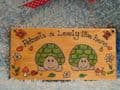 2 Character Personalised Tortoise Flat Plaque Sign  For Bedroom, Vivarium Tortoise Table Garden Playroom Handmade OOAK